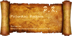 Polonkai Kadosa névjegykártya